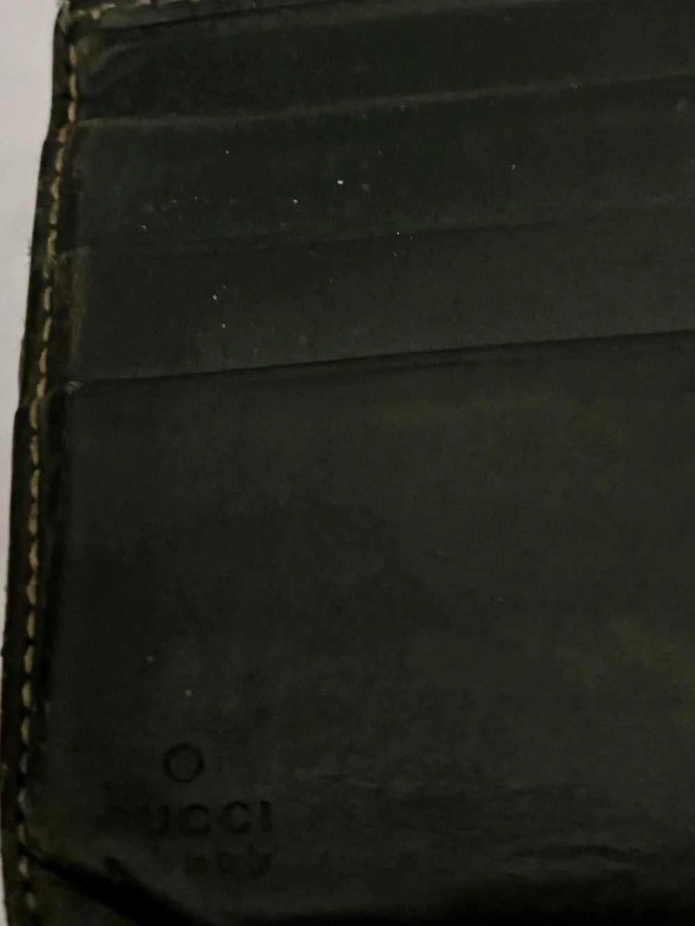 Gucci Black Embossed Leather Money Clip Wallet